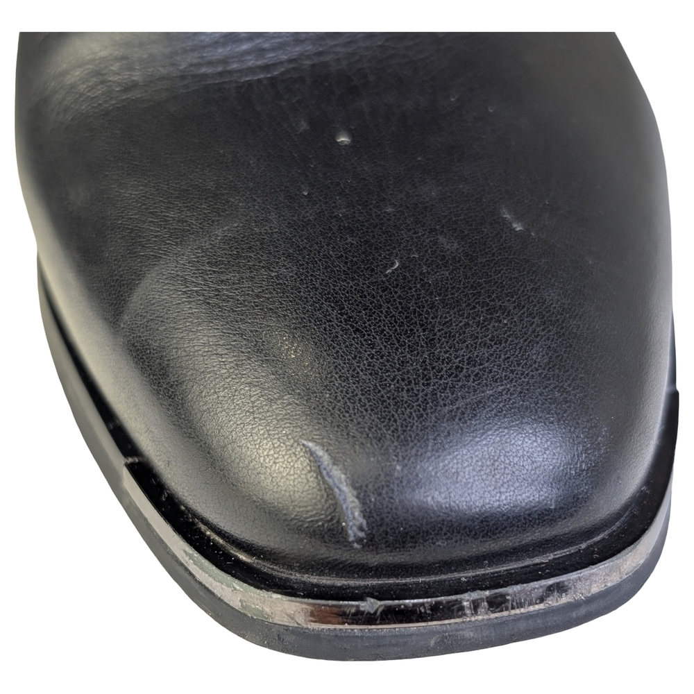 Marc Fisher Black Leather Heeles Chelsea Boots Minimalist Western Size 7.5 - Picture 9 of 9